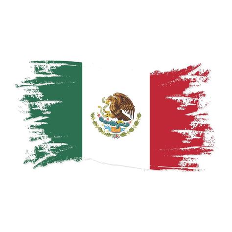 Mexico Flag With Watercolor Brush Style Design Vector 3049825 Vector