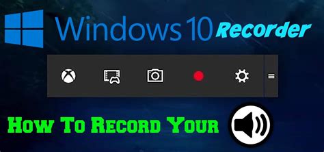 Windows 10 Recorder How To Record Your Audio Youtube