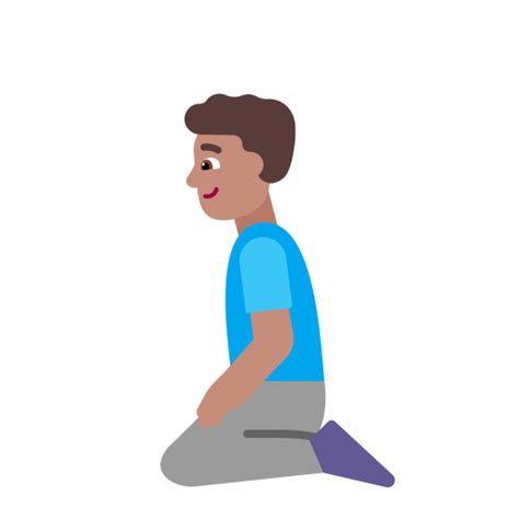 Man Kneeling Flat Medium Icon Fluentui Emoji Flat Iconpack Microsoft