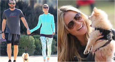 Heidi is very happy when she squirts. Heidi Klum adores her dogs. She has 3 of them