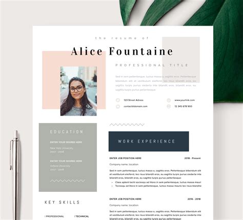 A simple, modern crisp cv template layout with sample information for an account manager. Creative and modern CV template "Montreal" - Creative CV ...