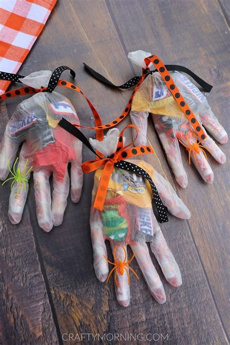 Halloween Candy Glove Treats Crafty Morning In 2020 Halloween Candy