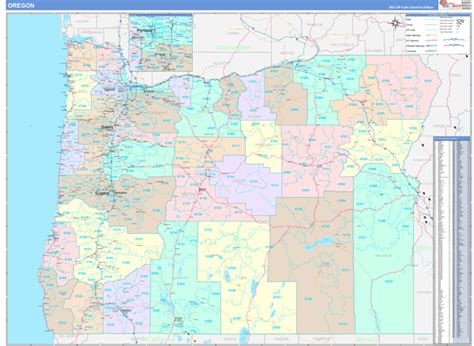 Oregon 5 Digit Zip Code Maps Color Cast