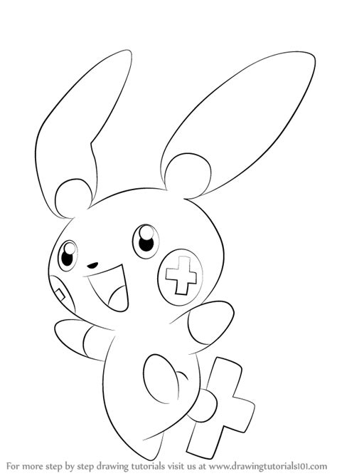 Mewarn11 Plusle Kleurplaat Pokemon