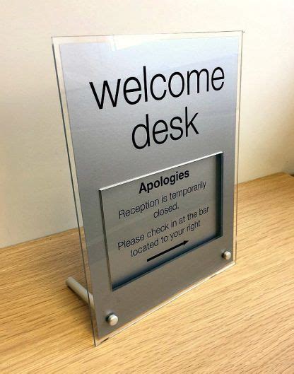 Acrylic Desk Sign With Legs Buysigns