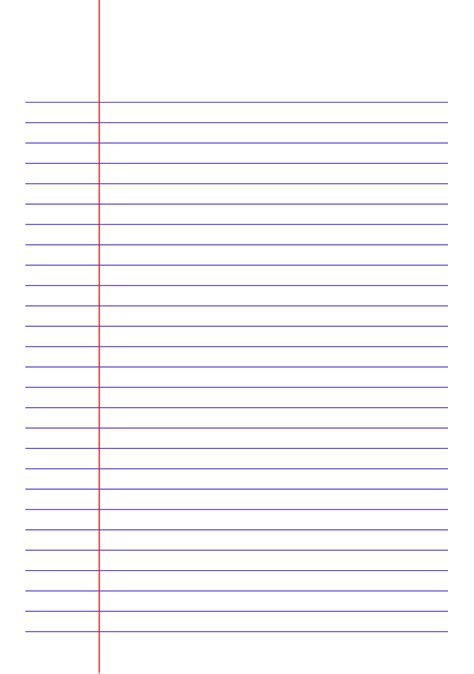 Printable Wide Lined Paper