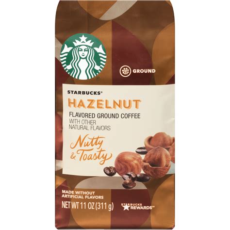 Starbucks Hazelnut Flavored Ground Coffee 11 Ounce Bag