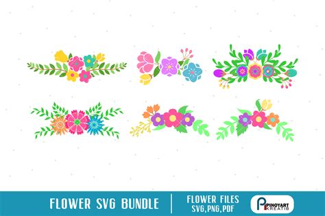 Clip Art Art And Collectibles Flowers Clipart Vector Flower Cutting Files