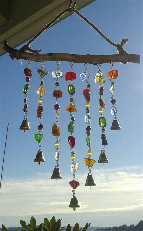 I Wrapped My Sea Glass Mobile In Brass With Brass Bells Added To Make It An Actual Windchime