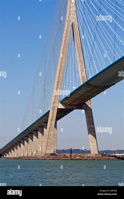 Cable Stayed Bridge Pont De Normandy Stock Photo Alamy