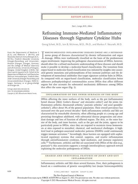 Reframing Immune Mediated Inflammatory Diseases Through Signature