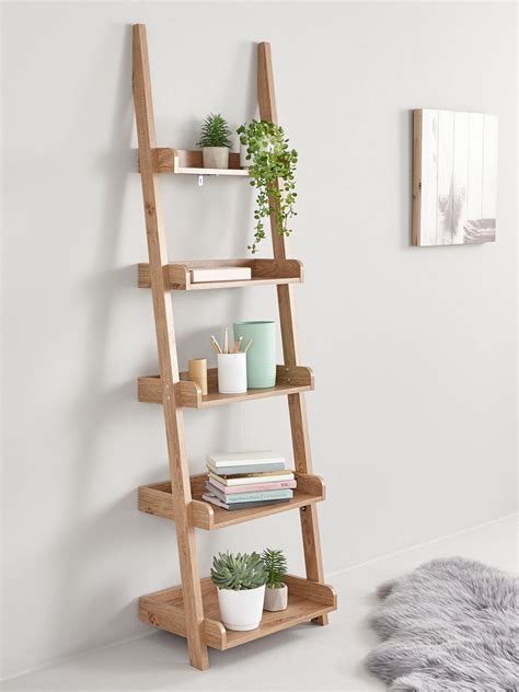 Dolan Tall Wide Ladder Shelf In Oak Effect Why Settle For Displaying