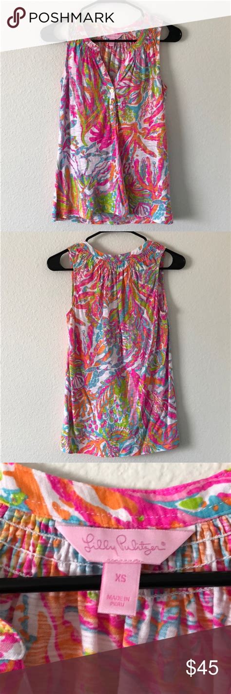Lilly Pulitzer Essie Tank Lilly Pulitzer Lilly Pulitzer Tops Bright