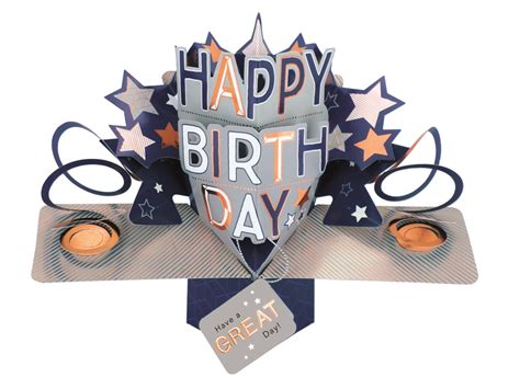 Male Happy Birthday Pop Up Greeting Card Cards