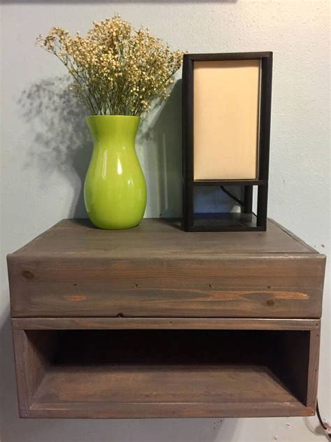 Beautiful tables that you can use like a nightstands or side tables, end tables, or table lamp. Handmade Cedar Floating Nightstand with Drawer | Floating ...