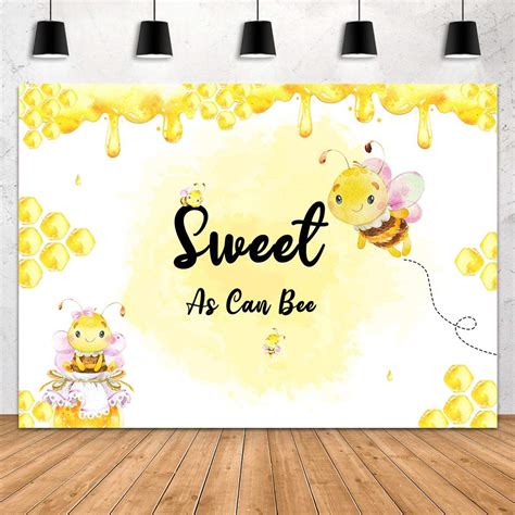 Buy Aperturee Sweet As Can Bee Baby Shower Backdrop 7x5ft Bee Theme