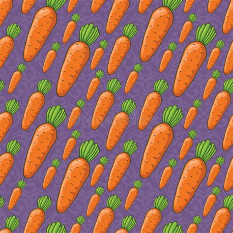 Cute Seamless Carrots Pattern Stock Vector Illustration Of Health