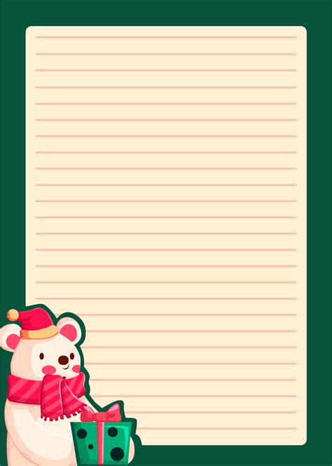 8 Best Printable Christmas Lined Paper With Borders Free 19 Sample
