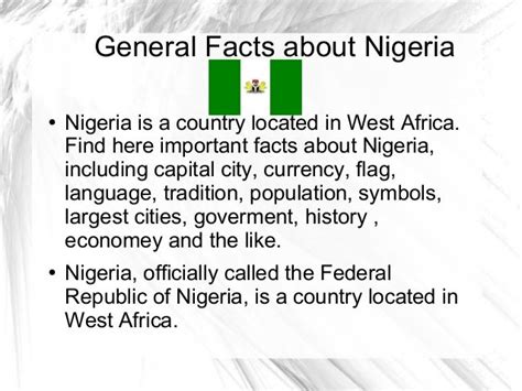 Facts About Nigeria By Samuel O