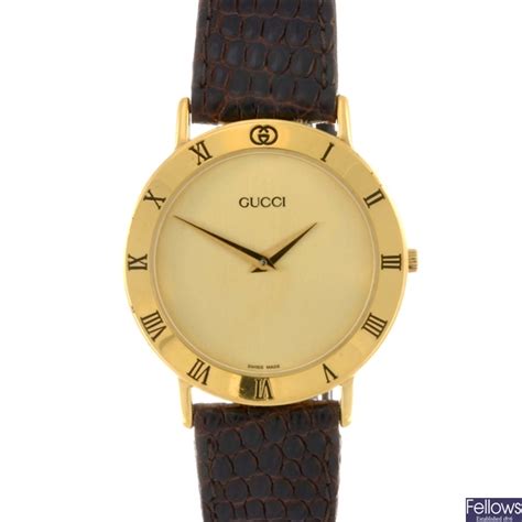 Lot7 A Gold Plated Gentlemans Gucci 30002m Wrist Watch