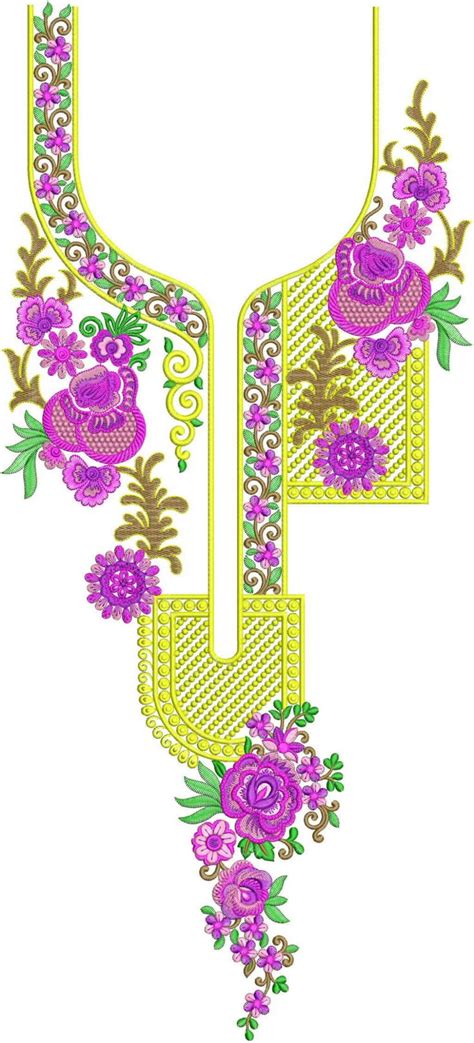 Neck Gala Embroidery Design Embroidery Designs Computer Embroidery