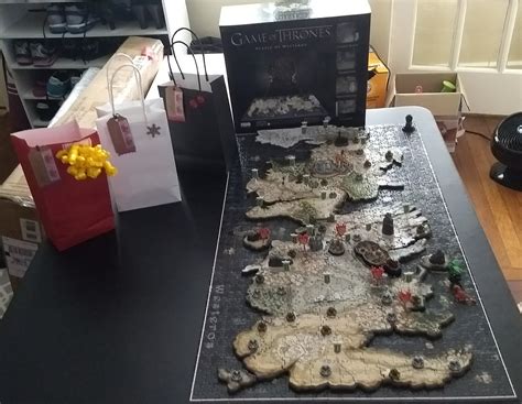 No Spoilers My 3d Map Of Westeros And T Bags I Added The Dragons