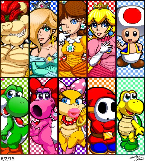 Mario Characters Drawing At Free For