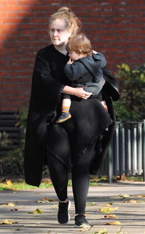 Adele Steps Out Without Makeup Gives Rare Glimpse Of Son Angelo—see