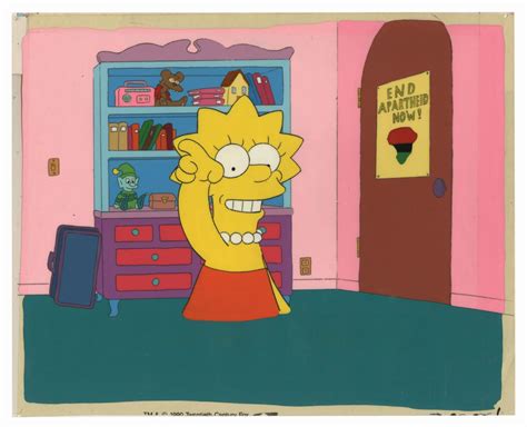 The Simpsons Lisa Production Cel And Background