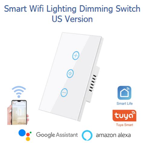 Smart Wifi Lighting Dimmer Switch 1 Gang Works With Tuya Smart Life