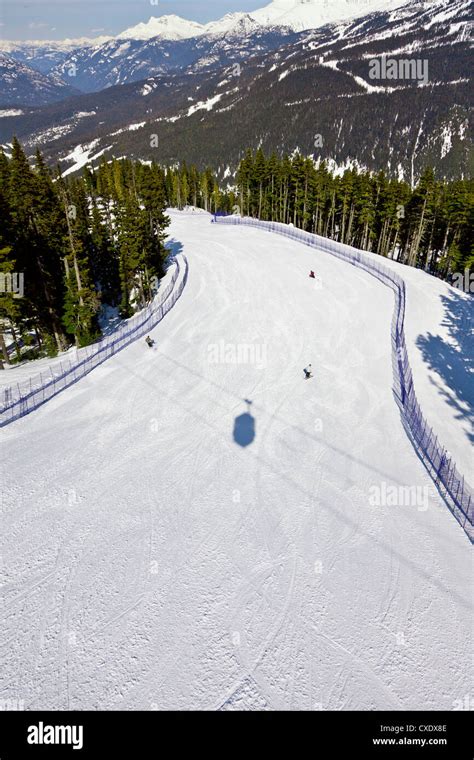 Aerial View Of Ski Run Whistler Mountain Whistler Blackcomb Ski