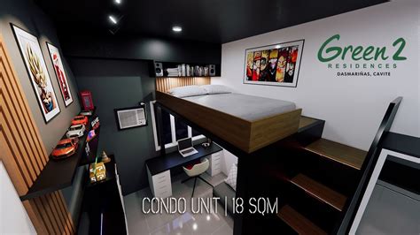 Condo Unit 18 Sqm Loft Bed Smdc Green 2 Youtube