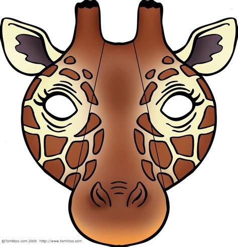 Printable Giraffe Mask Printable Masks For Kids Giraffe Costume