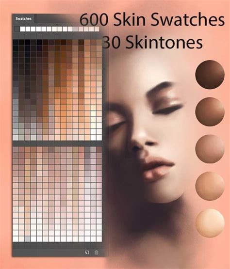 Photoshop And Adobe Illustrator Skin Tone Swatches