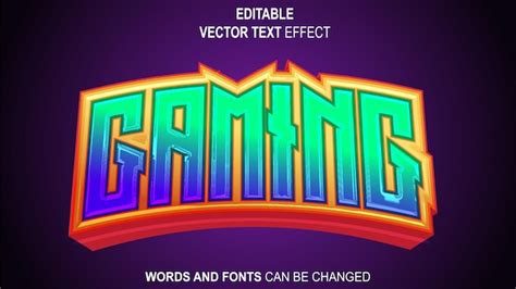 Premium Vector Gaming Vector Text Effect Editable