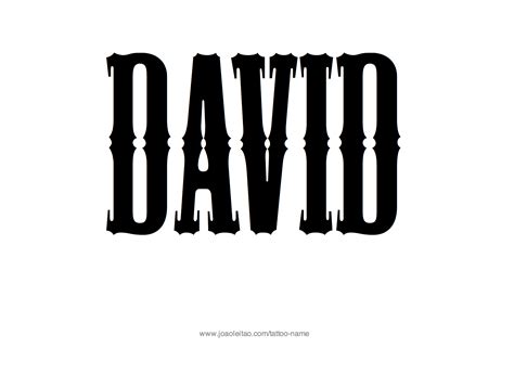 David Name Tattoo Designs