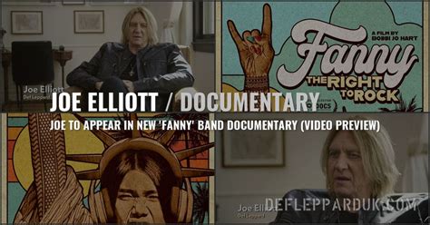Def Leppard Singer Joe Elliott In New Fanny The Right To Rock Documentary
