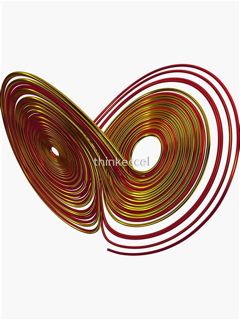 Chaos Theory Butterfly Effect Lorenz Chaotic Attractor 13 Sticker