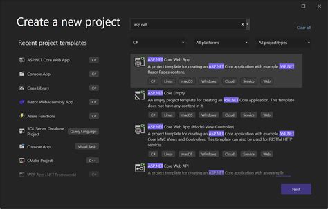 Create And Configure A New Project Visual Studio Windows