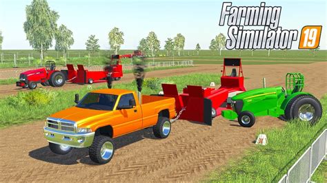 Local Truck And Tractor Pull John Deere Case And Dodge Roleplay Farming