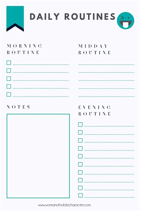 Daily Routines Routine Printable Daily Routine Planner Daily