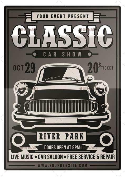 ✓ free for commercial use ✓ high quality images. Classic Car Show Flyer by MuhamadIqbalhidayat2 | GraphicRiver