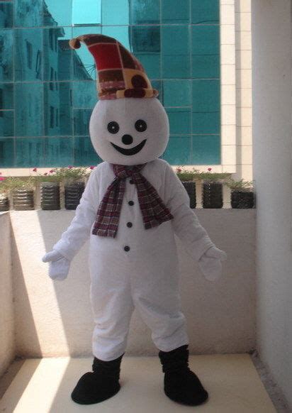 Hot Sale Professional Snowman Mascot Costume Adult Size Fancy Dress New