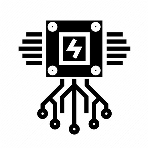 Artificial Intelligence Machine Power Robotic Technology Icon