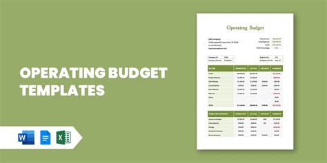 14 Operating Budget Templates Word Pdf Excel