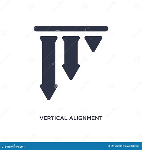 Vertical Alignment Icon On White Background Simple Element