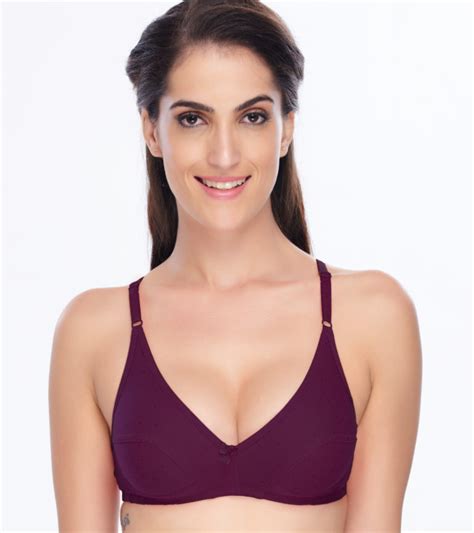 Daisy Dee Cotton Lightly Padded Non Wired Full Coverage Wine Bra Lulu