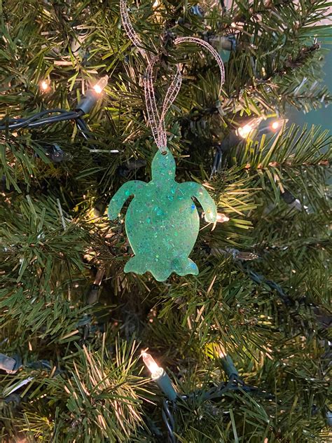Resin Turtle Ornament Etsy