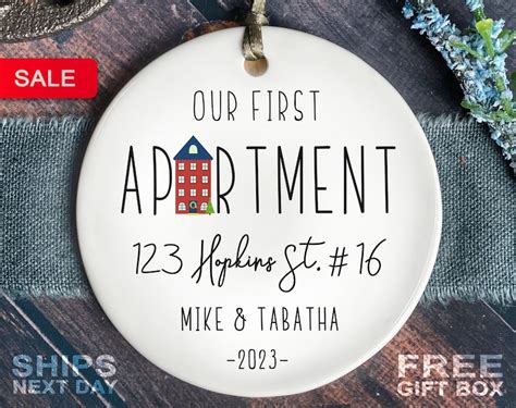 Our First Apartment Ornament Personalized First Apartment Etsy