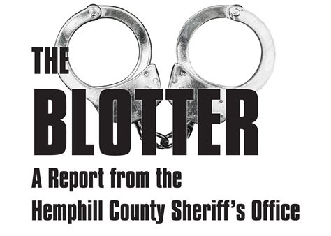 HEMPHILL COUNTY SHERIFF'S BLOTTER | The Canadian Record